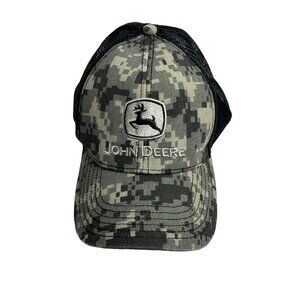 John Deere Digital Camo Mesh Hat Baseball Cap Adjustable OSFM